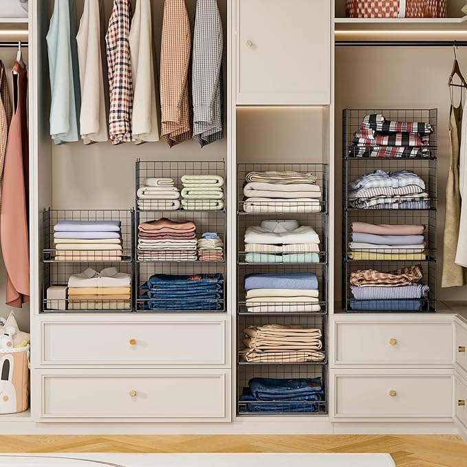 Yociyoga 5-Tier Stackable Closet Organizers and Storage Shelves, Closet Shelf - Image 9