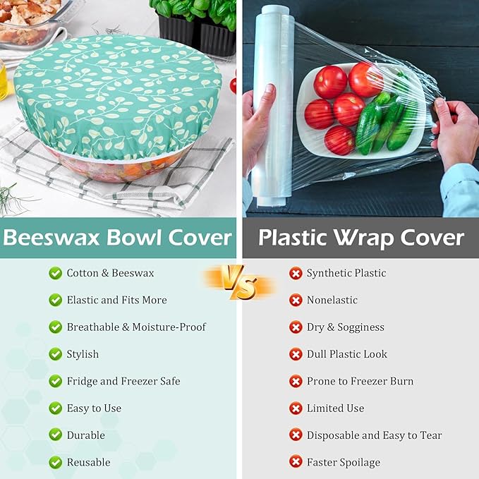 5-Size Reusable Beeswax Bowl Covers - Image 7