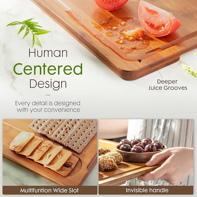 Astercook Deep-Carbonized Bamboo Cutting Boards - Image 3