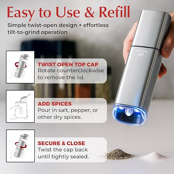 Automatic Salt and Pepper Grinder Set - Image 2