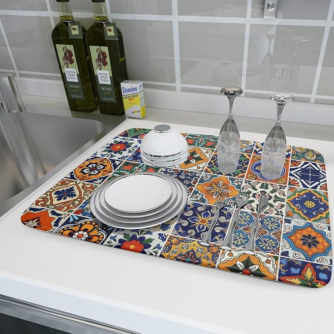 Talavera Mexican Tiles Dish Drying Mat - Image 5