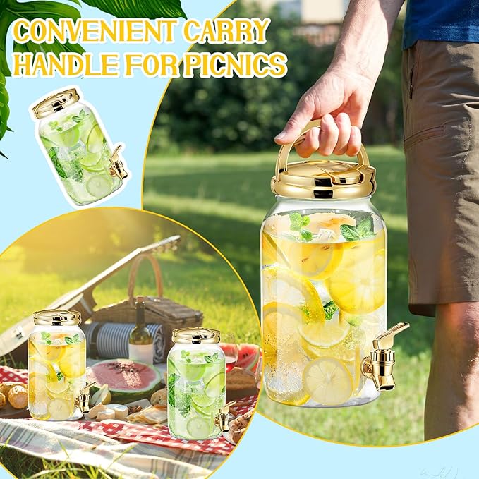 Havawish 2 Pcs 1 Gallon Plastic Beverage Dispenser - Image 4