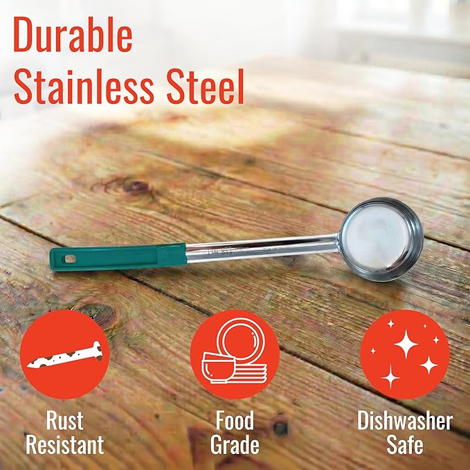 4 Ounce Solid Stainless Steel Portion Control Ladle Spoon - Image 4