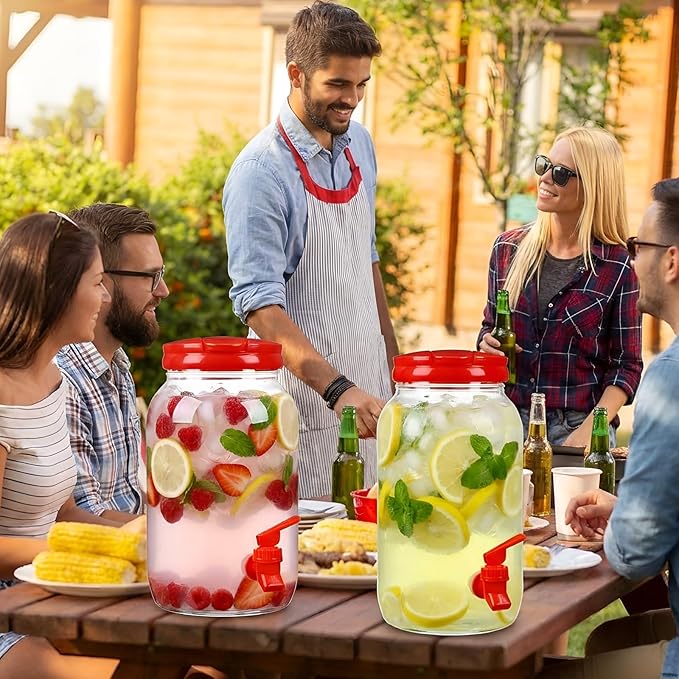 Havawish 2 Pcs 1 Gallon Plastic Beverage Dispenser - Image 5