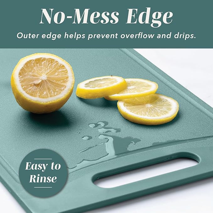 COOK WITH COLOR Non-Slip Cutting Board Set – Kitchen Essentials with Easy Grip - Image 4