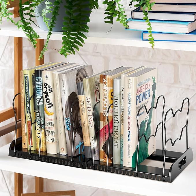 Simple Houseware Expandable Pan Organizer Rack, 10 Adjustable Compartments - Image 8