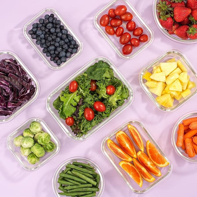 JoyJolt 24pc Borosilicate Glass Storage Containers - Image 8