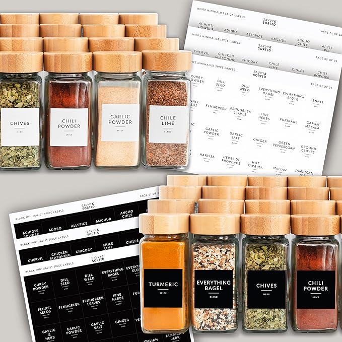 SAVVY & SORTED Glass Spice Jars - Image 5