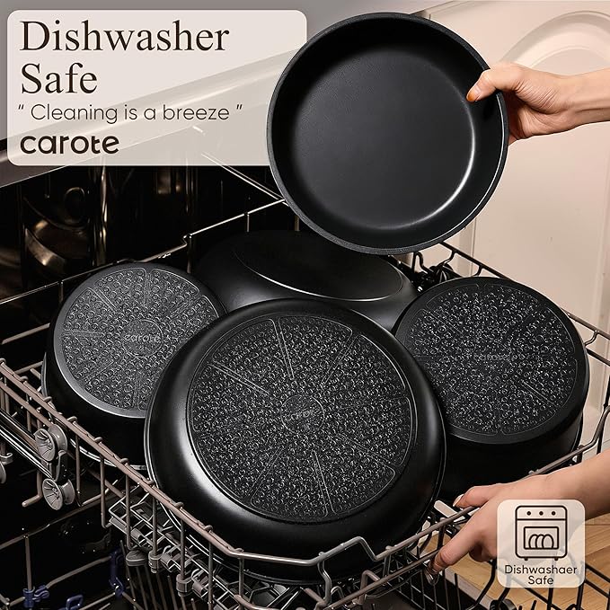 CAROTE 19pcs Pots and Pans Non Stick, Cookware Sets Detachable Handle, - Image 5