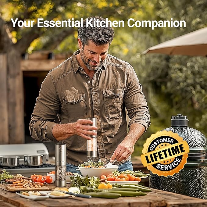 ThermoMaven Upgraded Larger Capacity Electric Salt and Pepper Grinder Set - Image 7