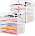2 Pack 5-Tier White Desk Organizer by SUPEASY