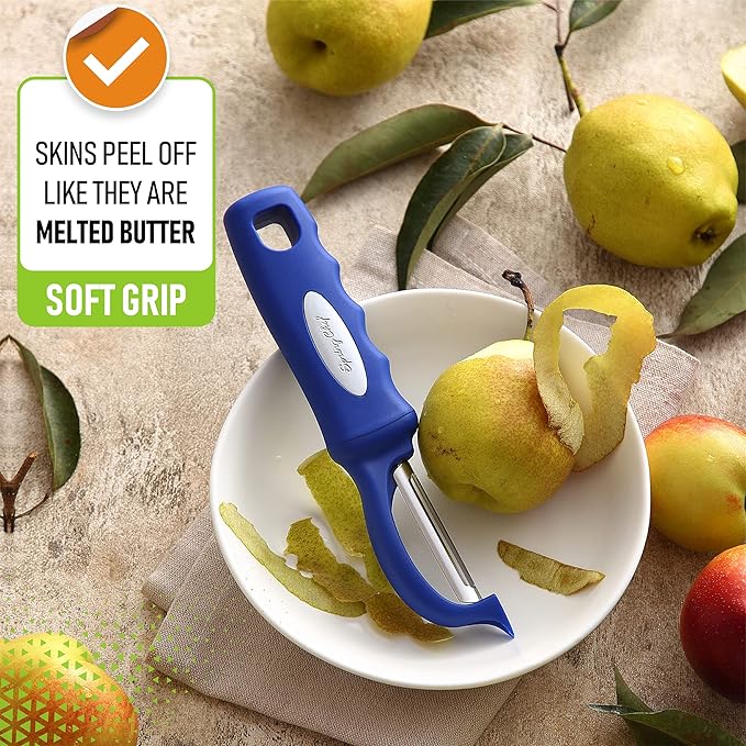 Spring Chef Premium Swivel Vegetable Peeler, Soft Grip Handle and Ultra Sharp - Image 4