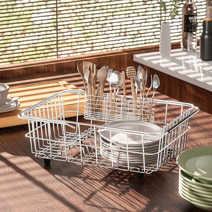 NiuYichee 304 Stainless Steel Utensil Holder, Dish Drying Rack, kitchen Utensil - Image 4