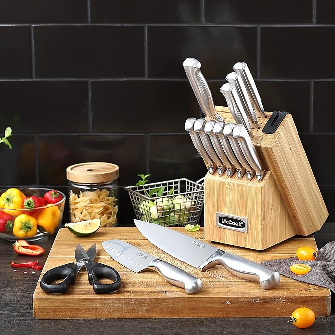 McCook® Knife Sets, German Stainless Steel Knife Block Sets - Image 5