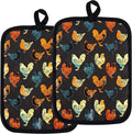 Pot Holders Set of 2 Heat Resistant 480 ℉Non Slip Clear Silicone Printed by REDLMLDETA