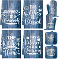 Leinuosen 8 Pcs Farmhouse Kitchen Decor Towels and Oven Mitts Sets Pot Holders by Leinuosen