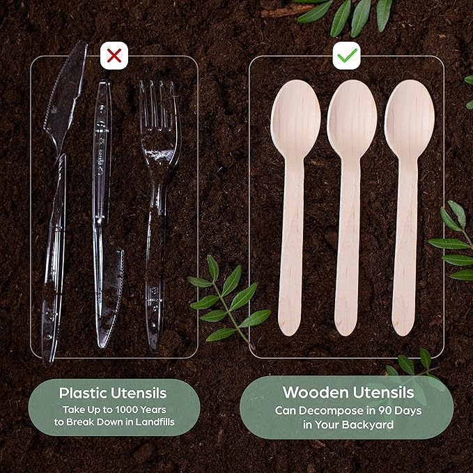 PURPLECLAY Disposable Wooden Spoons - Image 3