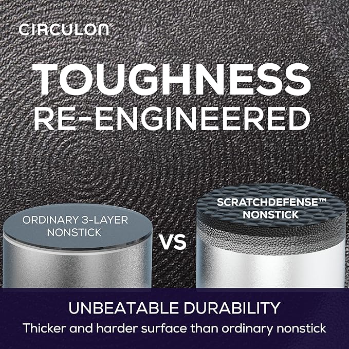 Circulon A1 Series w/ ScratchDefense Nonstick Induction Straining Sauce Pan - Image 5