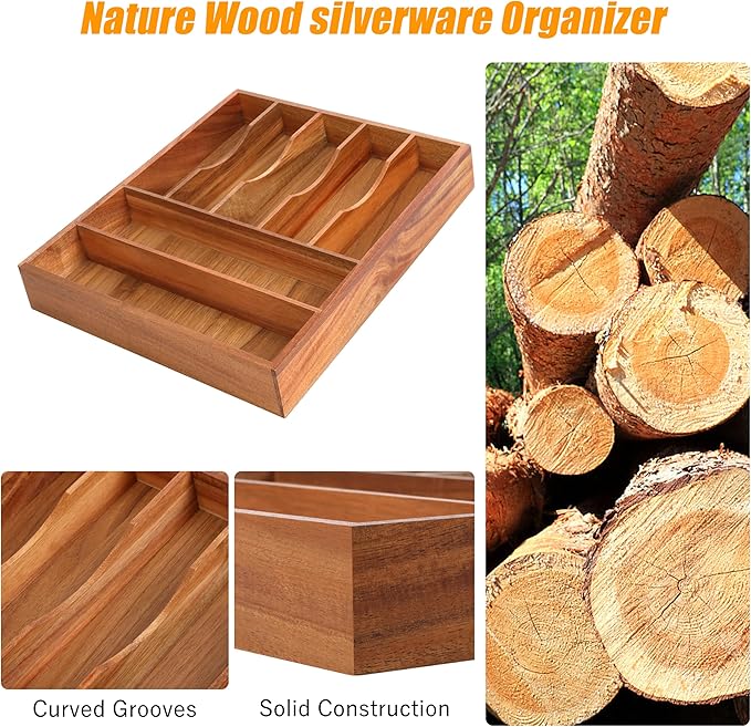 Bellsal Bamboo Silverware Organizer - Image 5