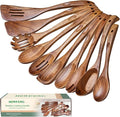 HOWHONG Wooden Cooking Utensils Set, Acacia Wood Wooden Spoons by HOWHONG