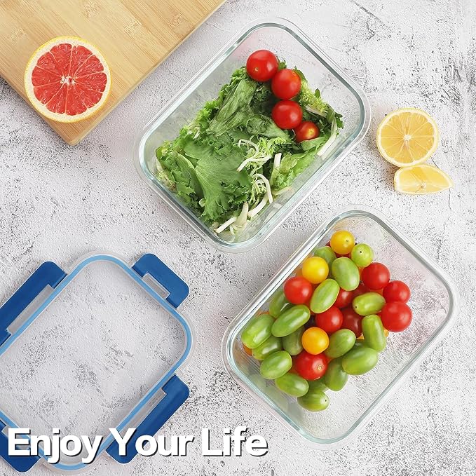 10 Pack Borosilicate Glass Meal Prep Containers - Image 6