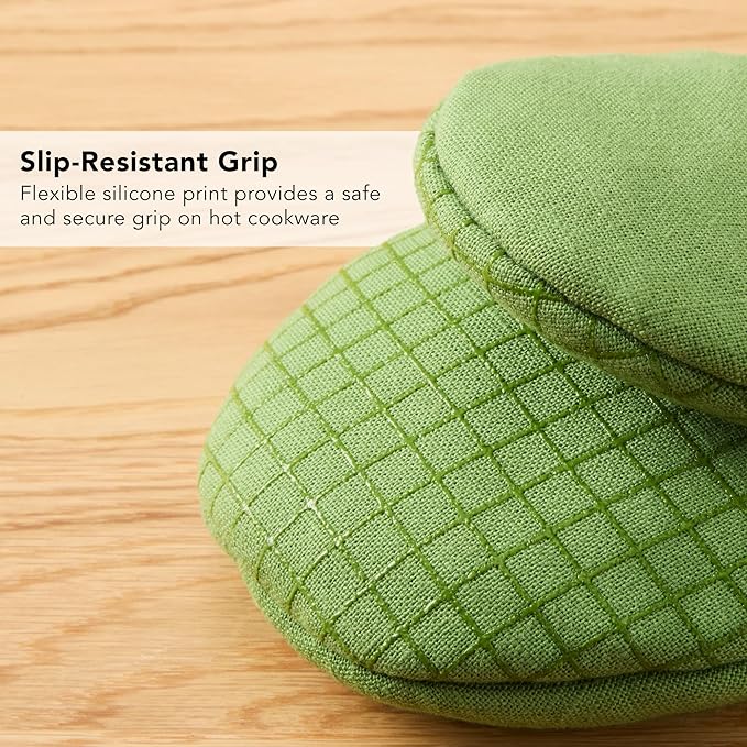 KITCHENAID Gourmet Series Gridlines Mini Oven Mitts 2-Pack Set, Heat Resistant - Image 7
