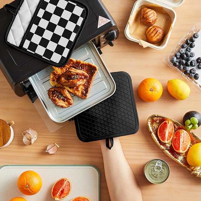 Ohocut Checkered Pot Holder, Silicone Pot Holders - Image 2