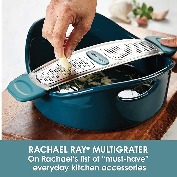 Rachael Ray 47901 Multi Stainless Steel Grater, Agave Blue - Image 6