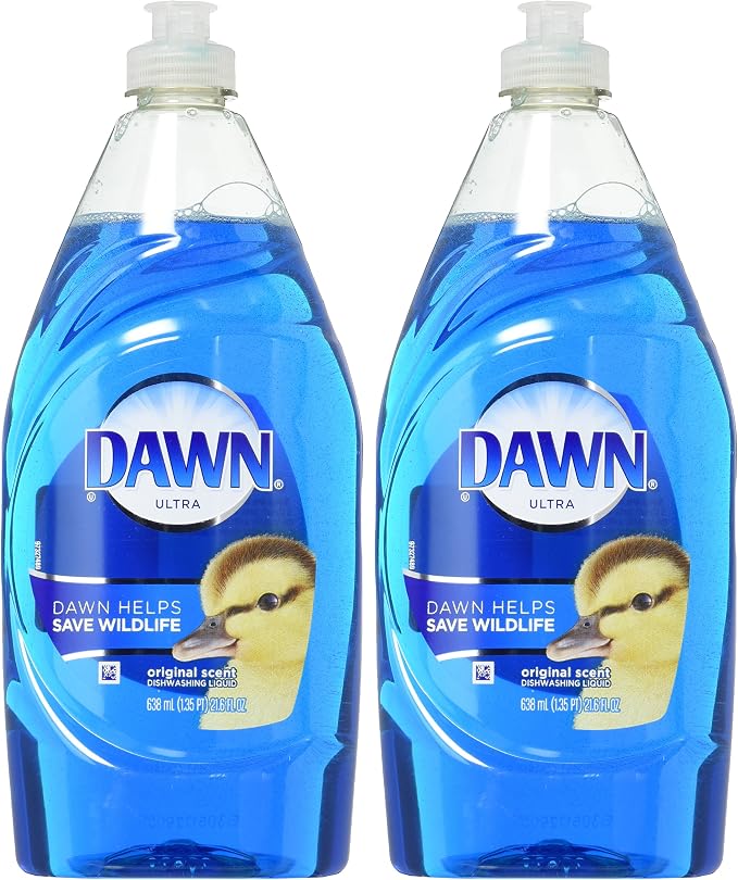 Dawn Ultra Dishwashing Liquid Dish Soap Original Scent, Two 21.6 oz Bottles
