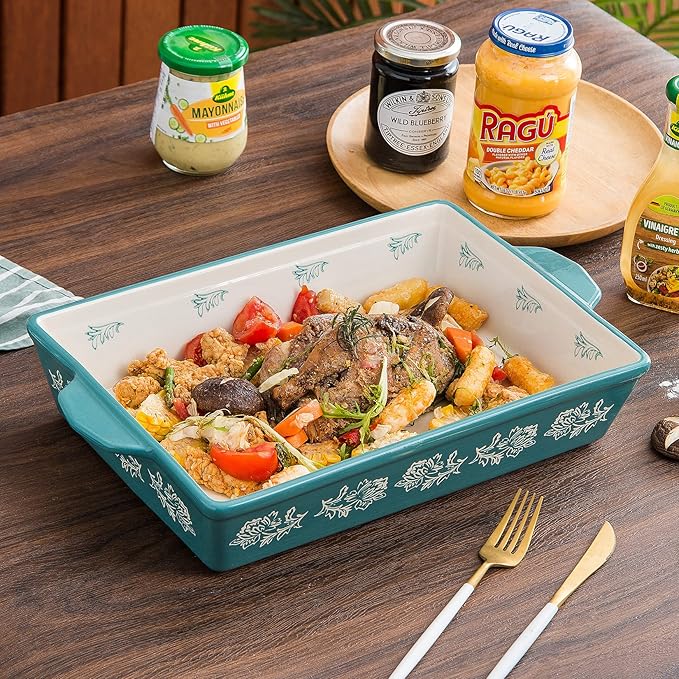 Wisenvoy Casserole Dish Baking Dish Ceramic Lasagna Pan Bakeware Sets Baking - Image 3
