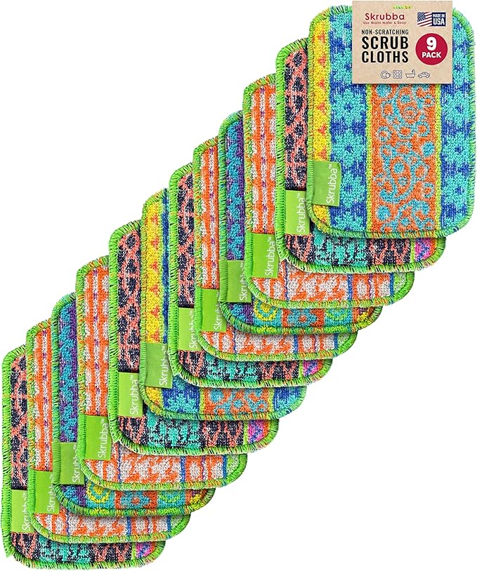 Wet-it! Skrubba 12-Pack Reusable Dish Scrubbers – Non-Scratch Scouring Pads by Wet-It