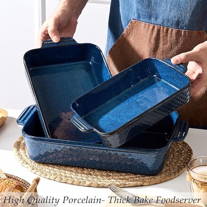 Ceramic Baking Dish Set of 3, Casserole Dishes - Image 5