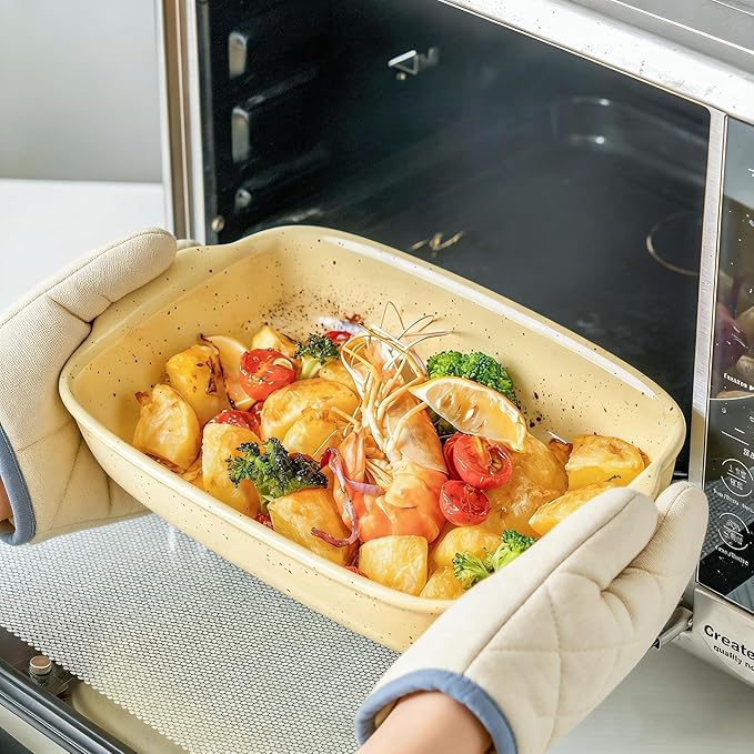 Casserole Dish Set of 3, Lasagna Pan, Ceramic Bakeware - Image 5