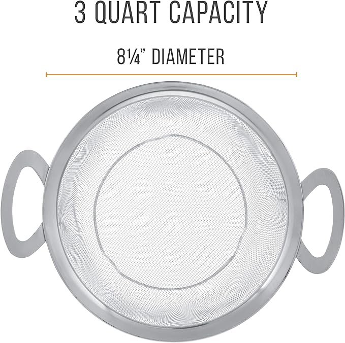 U.S. Kitchen Supply Stainless Steel Colander Strainer Basket - Image 2