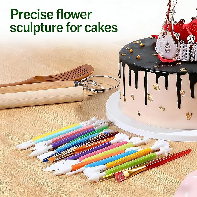 9-Piece Fondant Sculpting Tool Set - Image 5