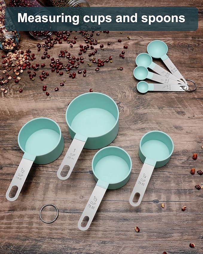 Measuring Cups and Spoons Set of 8 Pieces, nesting measuring cups - Image 7