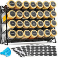 AOZITA Spice Rack Organizer for Cabinet, 28 Empty Spice Jars by AOZITA