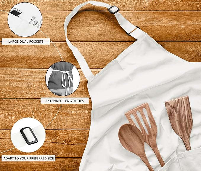 Utopia Kitchen 10 Pack Bib Apron Adjustable - Image 4