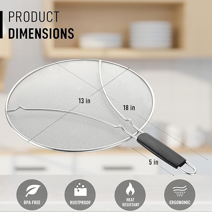 Zulay Kitchen Splatter Screen for Frying Pan - Image 3