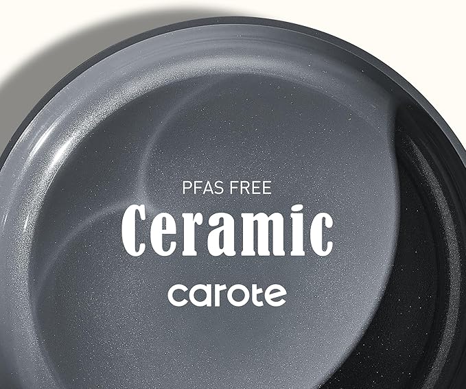 CAROTE Ceramic Cookwar Set, Pots and Pan Set Non Stick 18 Piece, Cookware Set - Image 3