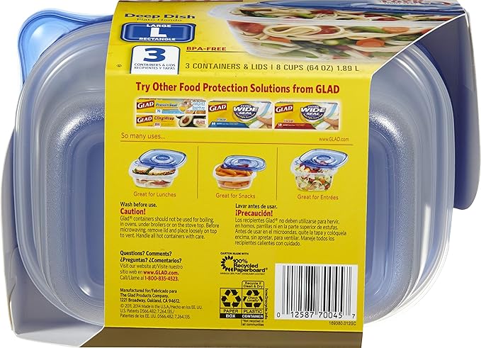 Glad GladWare Deep Dish Food Storage Containers - Image 4