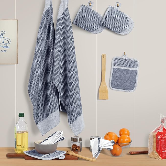 Casa Platino Mini Oven Mitts Set, 8-Piece – 500°F Heat Resistant Silicone Oven - Image 5
