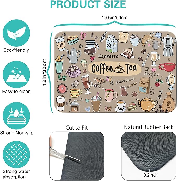 Super Absorbent Anti-Slip Silicone Dish Drying Mats - Image 5
