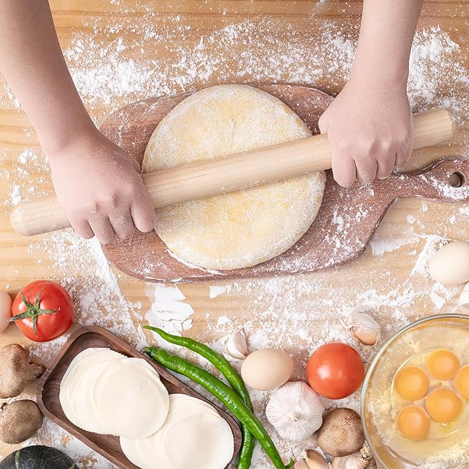 AISOSO French Rolling Pin, 17.7 Inches Wood Rolling Pins - Image 3