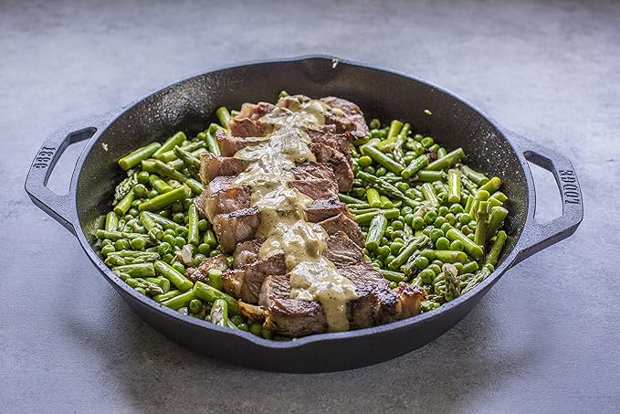 Lodge Seasoned Cast Iron Dual Handle Pan - Image 5