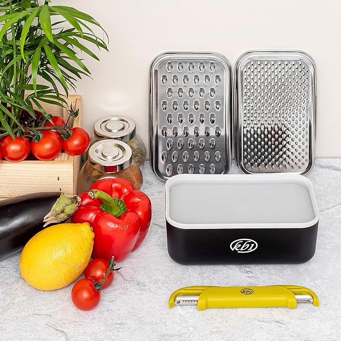 Cheese Grater with Container and Lid & Peeler Set - Image 9
