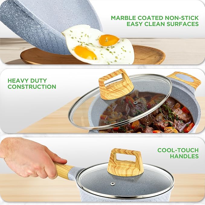 NutriChef 22‑Piece Non‑Stick Ceramic Pots and Pans Set – - Image 6