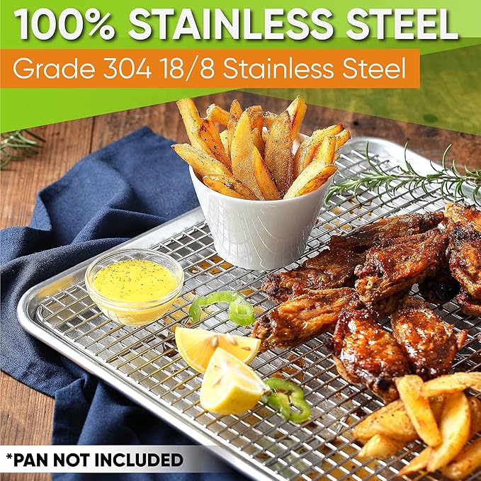 Spring Chef 11.5" x 16.5" Stainless Steel Cookie Cooling Rack - Image 8