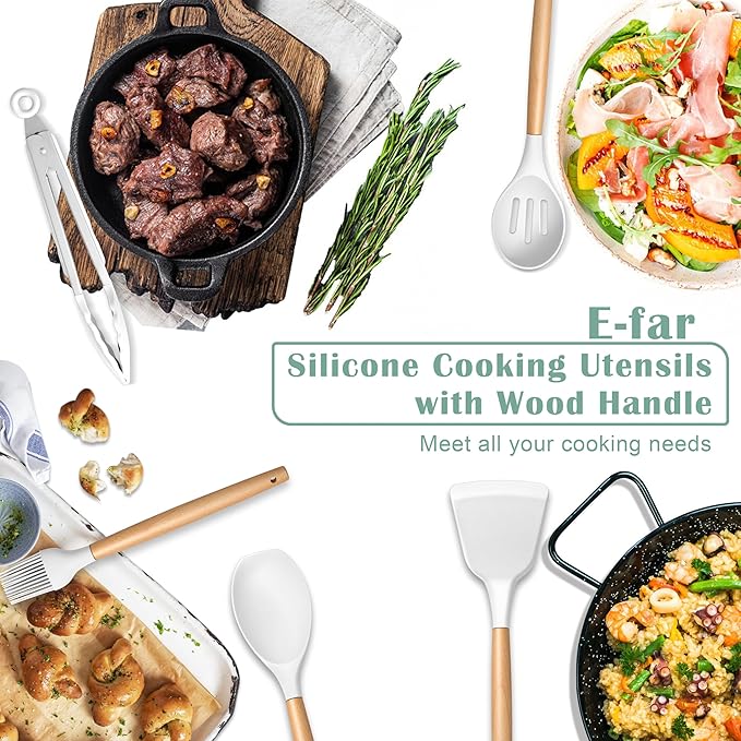 E-far White Cooking Utensils Set - Image 7