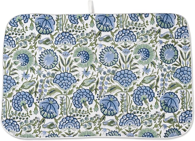 Floral Dish Drying Mat 18x24 Inches by OFIRD